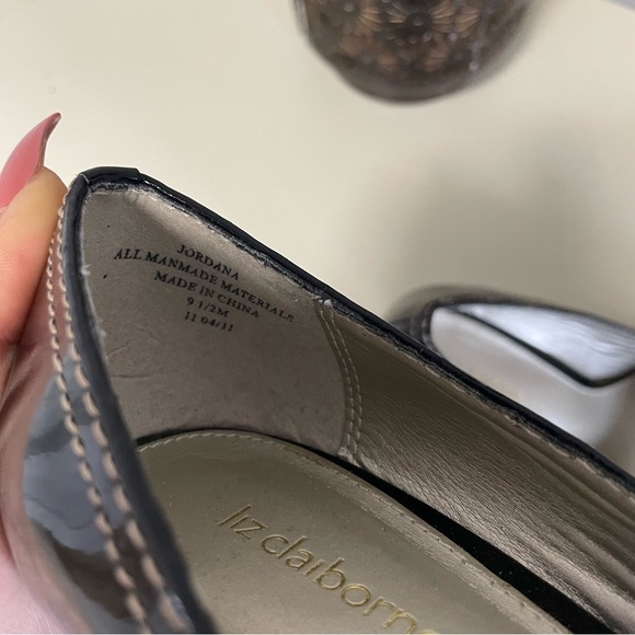 Liz Claiborne black shoes size 9M chunky heal - Picture 4 of 8